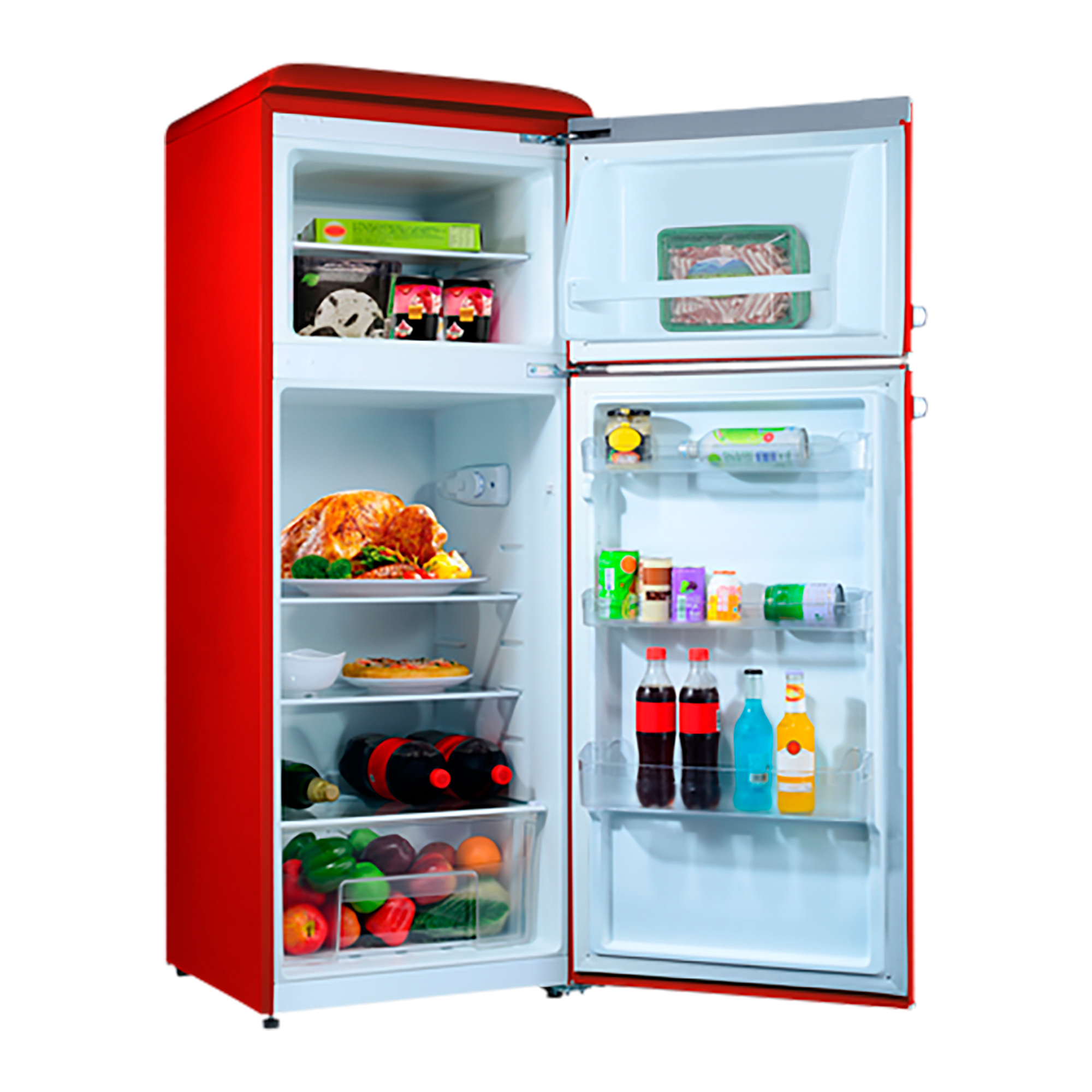 Refrigerador retro 230L rojo - Multimax Store