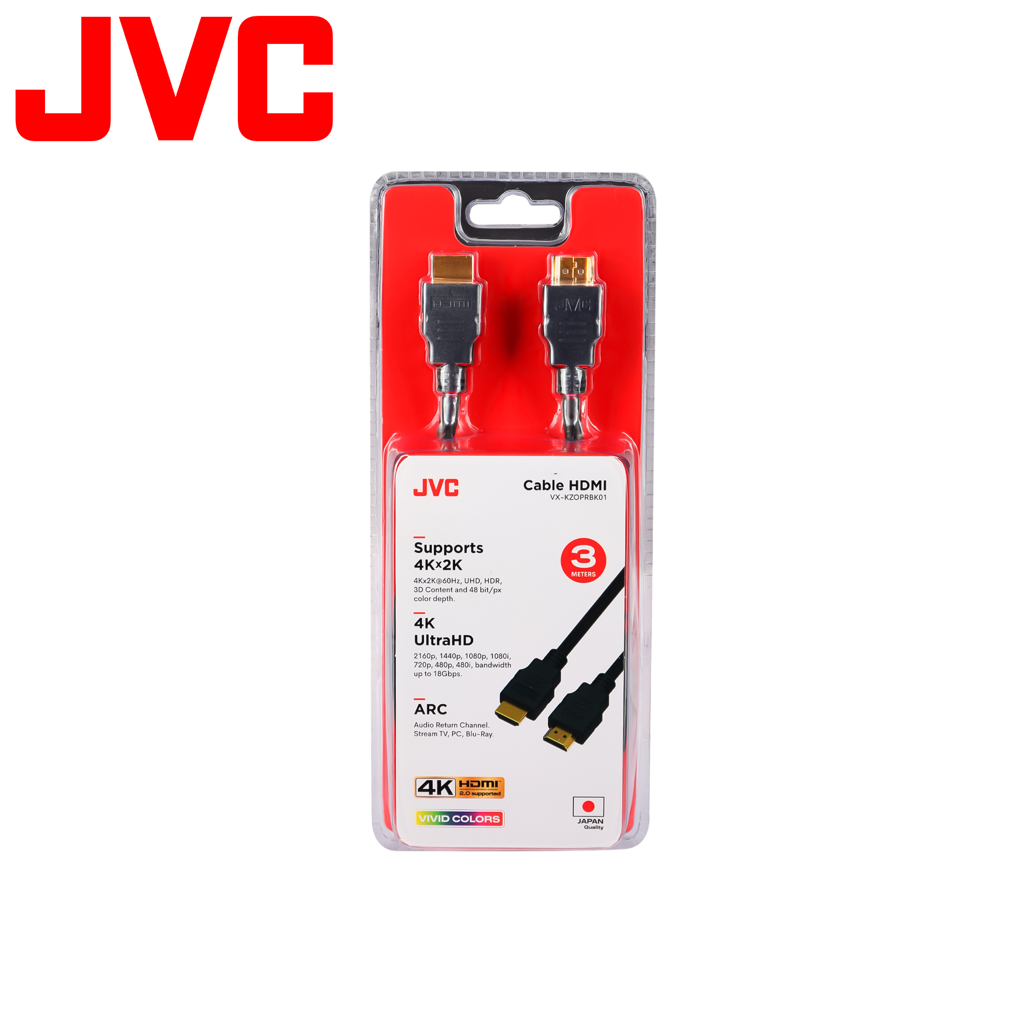 Cable HDMI a HDMI 4K 3m JVC - Multimax Store